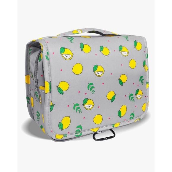 Hanging Toiletry Bag- Lemon Print - Picture 3 of 13